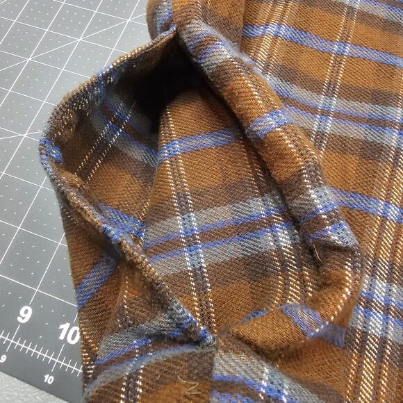 Lee CPO Overshirt Medium Flannel Plaid Shirt Heavyweight Skin Fit Hand Pockets - Picture 5 of 14